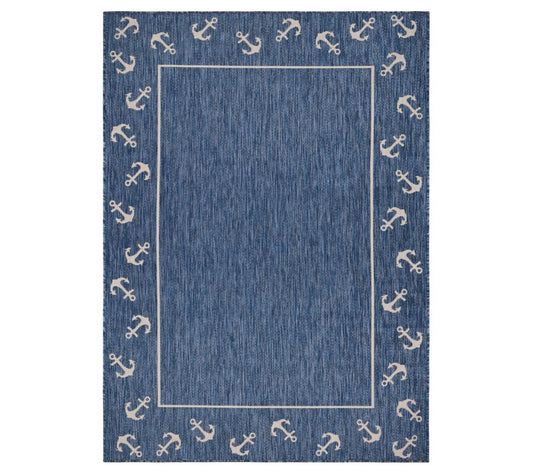 Homeroots 63"x84" Anchor Indoor Outdoor Area Rug