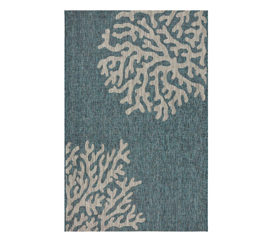 Homeroots 5' x 7' Coral Reef Indoor Outdoor Area Rug