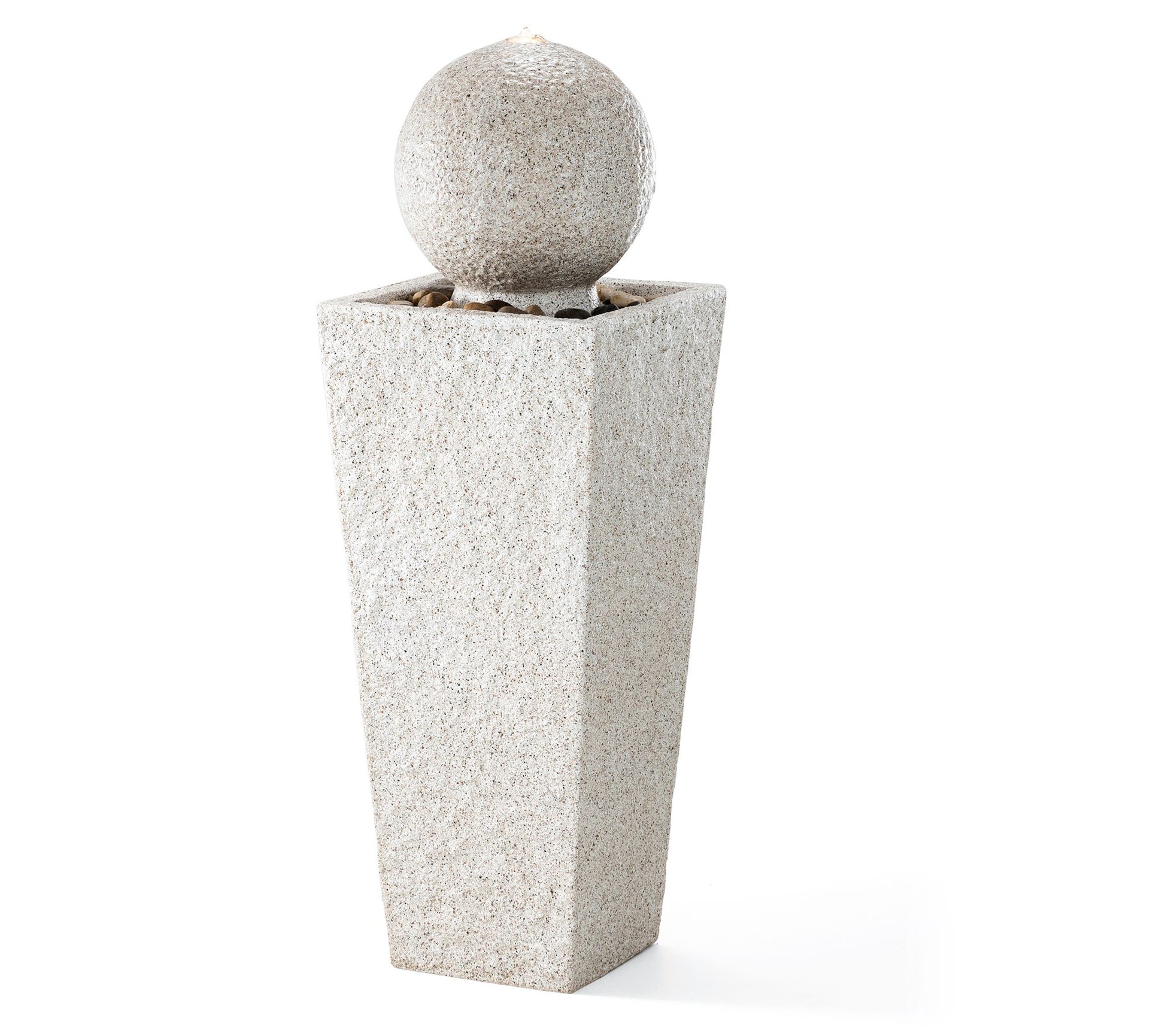 Glitzhome 40" Faux Terrazzo Sphere Polyresin Water Fountain