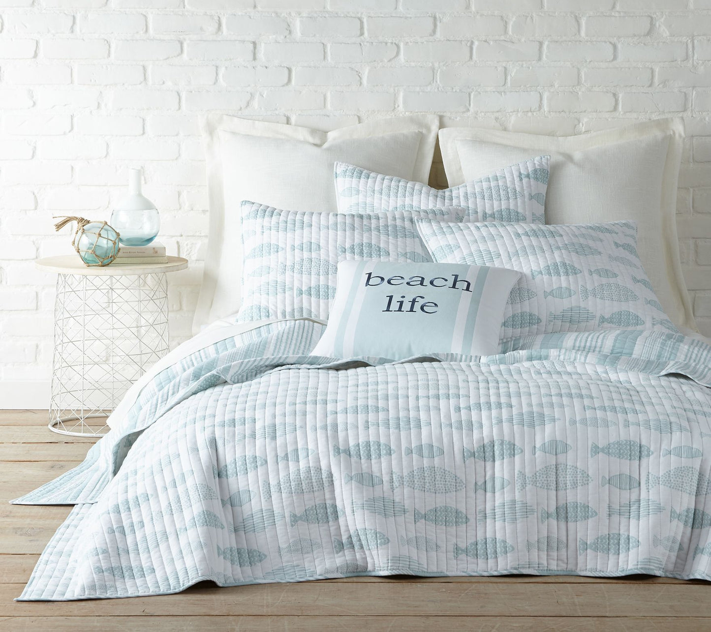 Levtex Home Aqua Breeze 3-Piece Coast King/Caling Quilt Set