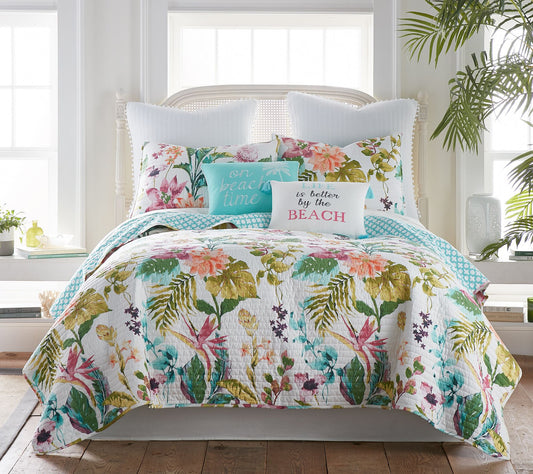 Levtex Home Malana 3-Piece Tropical King/Cal Kig Quilt Set