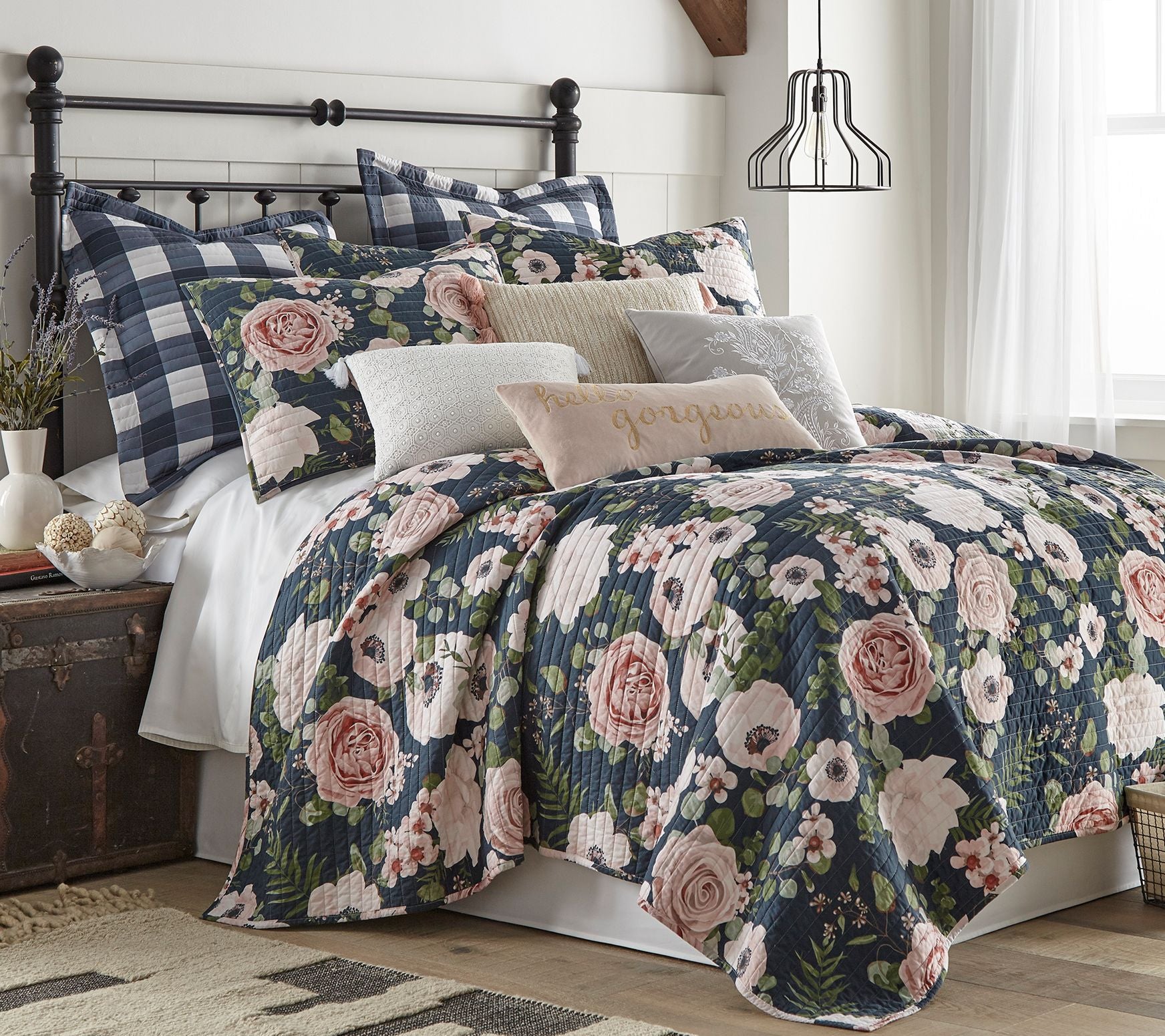 Levtex Home Fiori 3-Piece Floral King/Cal Kinguilt Set