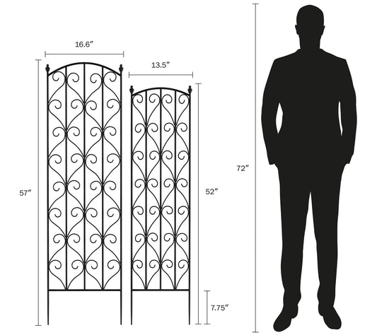 Nature Spring Garden Trellis-For Climbing Plants-Set of 2