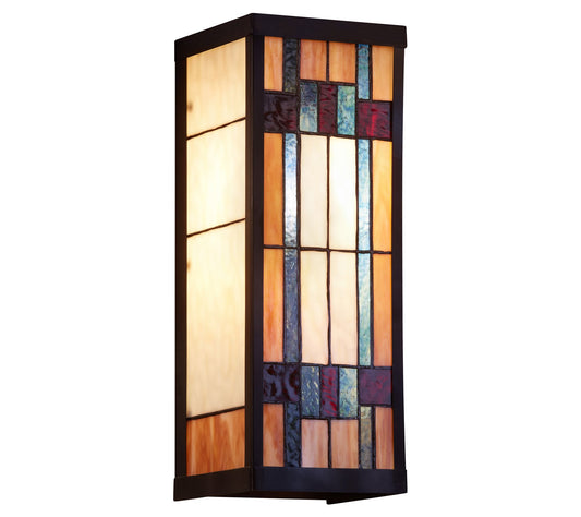 River of Goods 16.25" Red Stained Glass OutdoorSconce