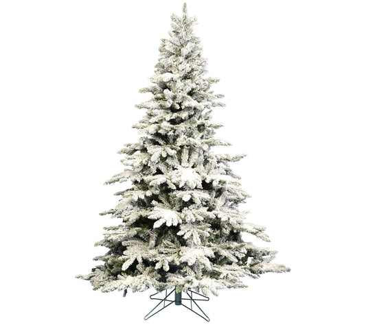 Vickerman 6.5' Flocked Utica Fir Artificial Christmas Tree, Un