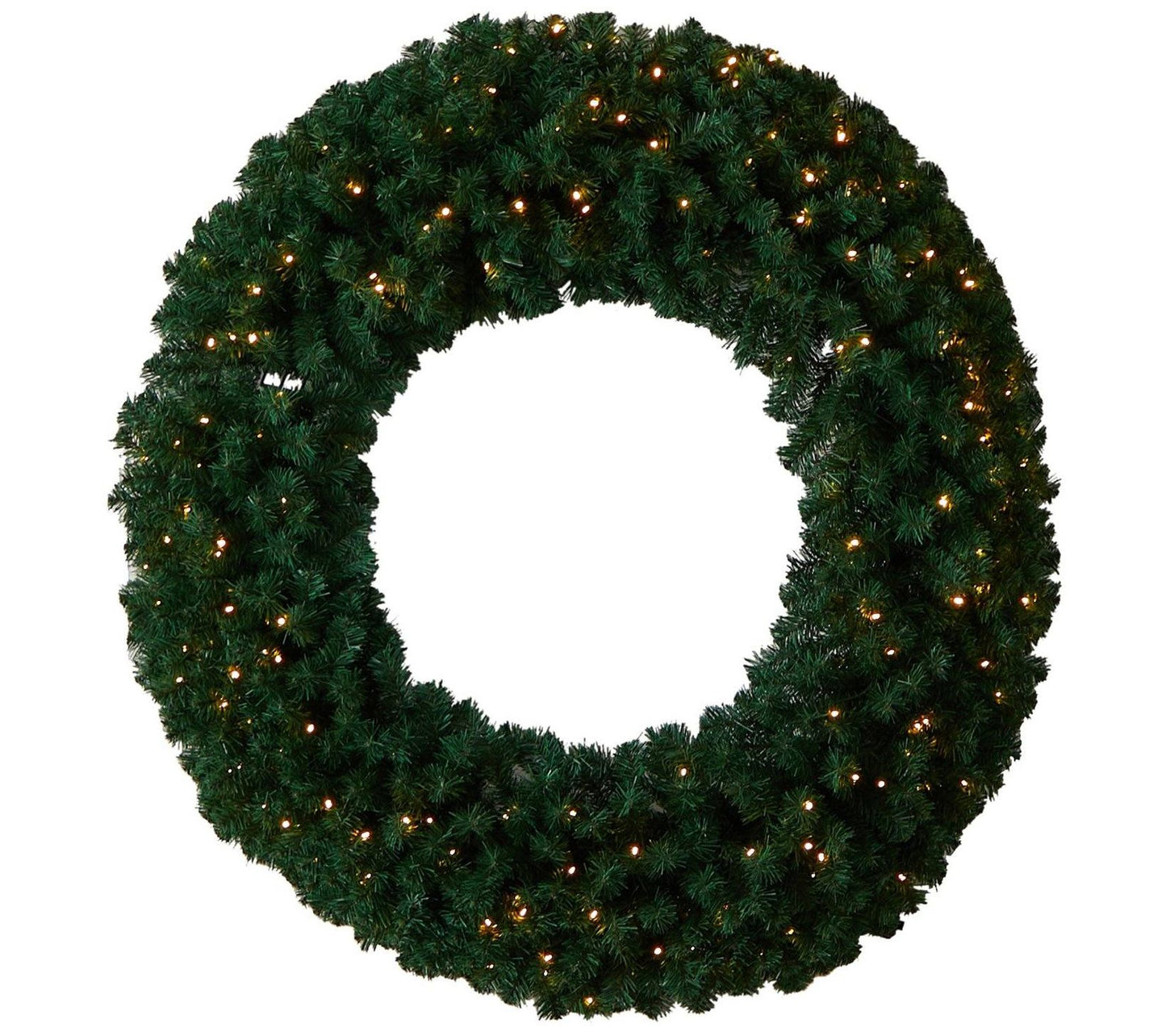 Nearly Natural 48-in Christmas Wreath with 200 White LEDs