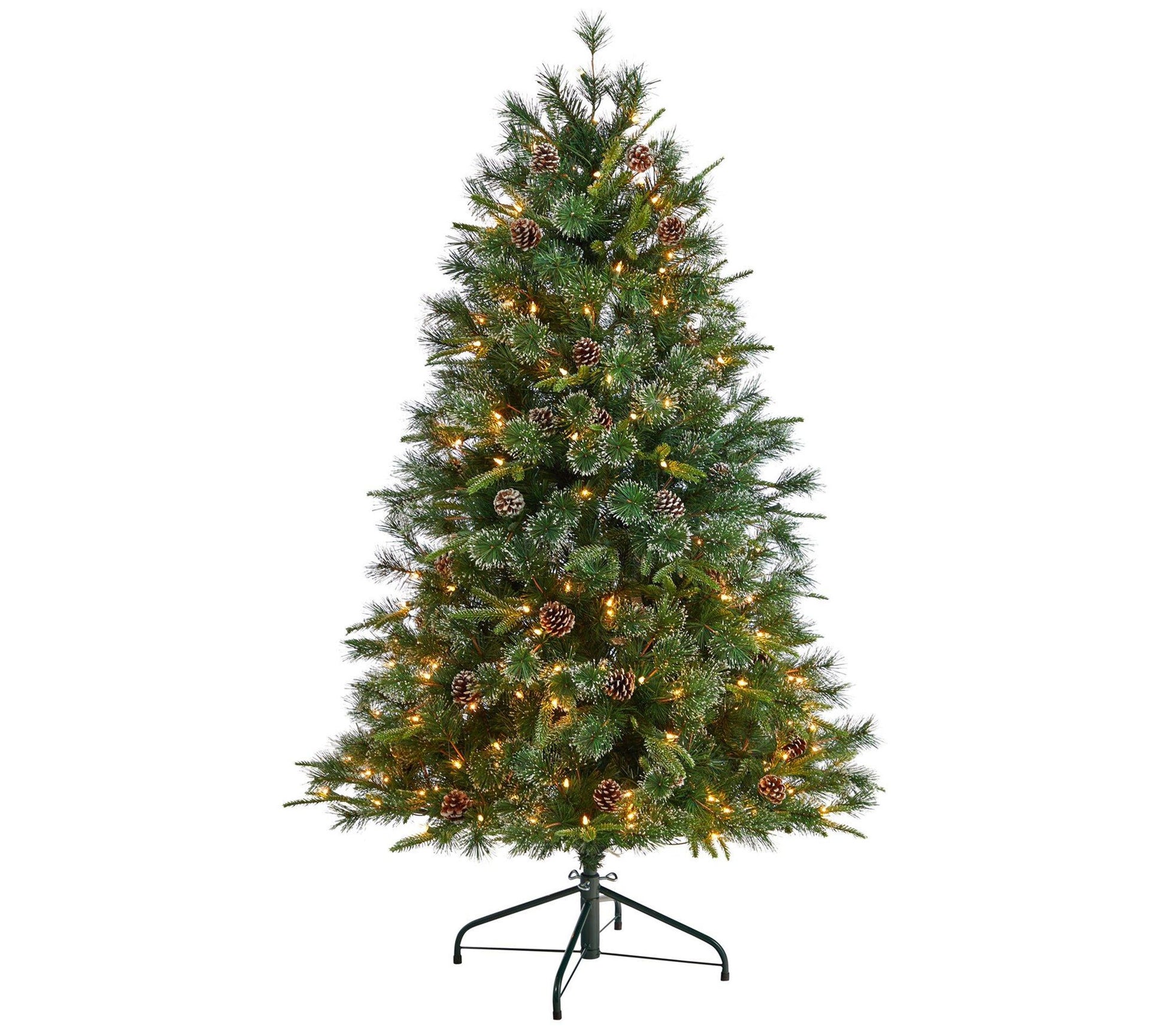 Nearly Natural 4-ft Snowed Tipped Clermont Pine Christmas Tree