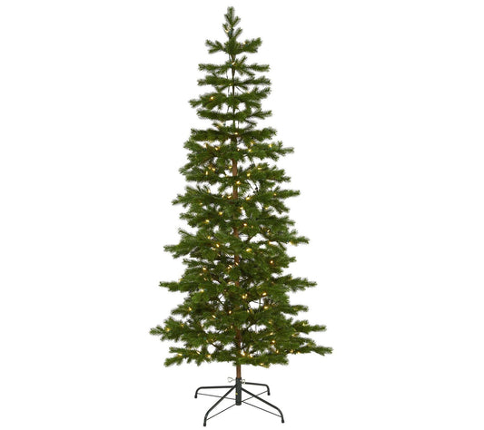 Nearly Natural 6.5-ft Christmas Tree w/ Clear L EDs & 265 Tips