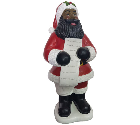 Christmas Time 3-Ft African American Santa Clau s Figurine