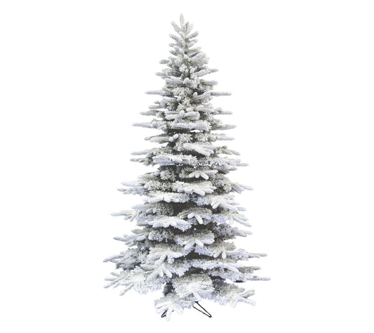 Fraser Hill Farm 7.5-Ft. Flocked Pine Valley Ch ristmas Tree