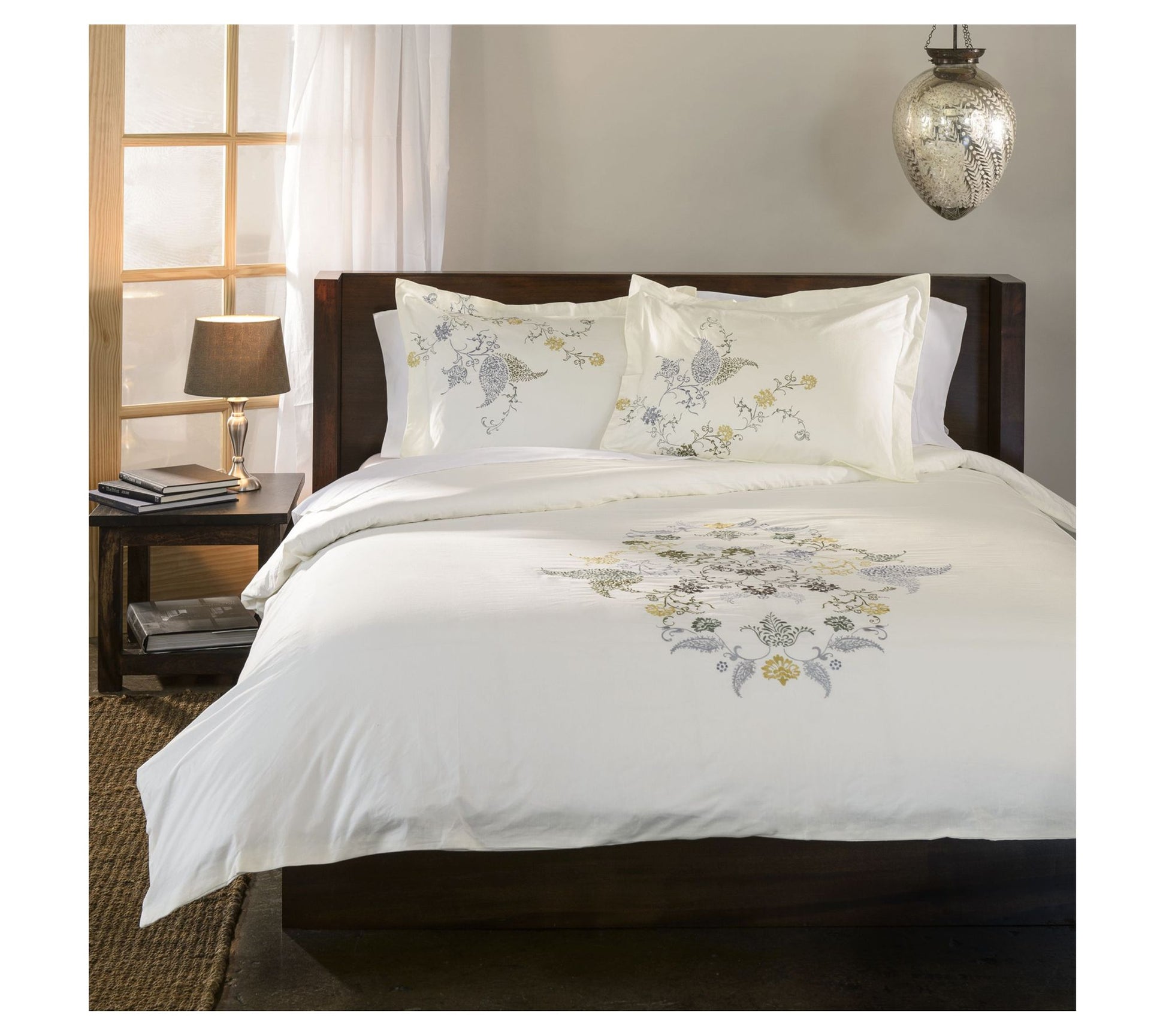 Superior Hyacinth 3-PC Cotton Duvet Cover Set,King/Cal.King
