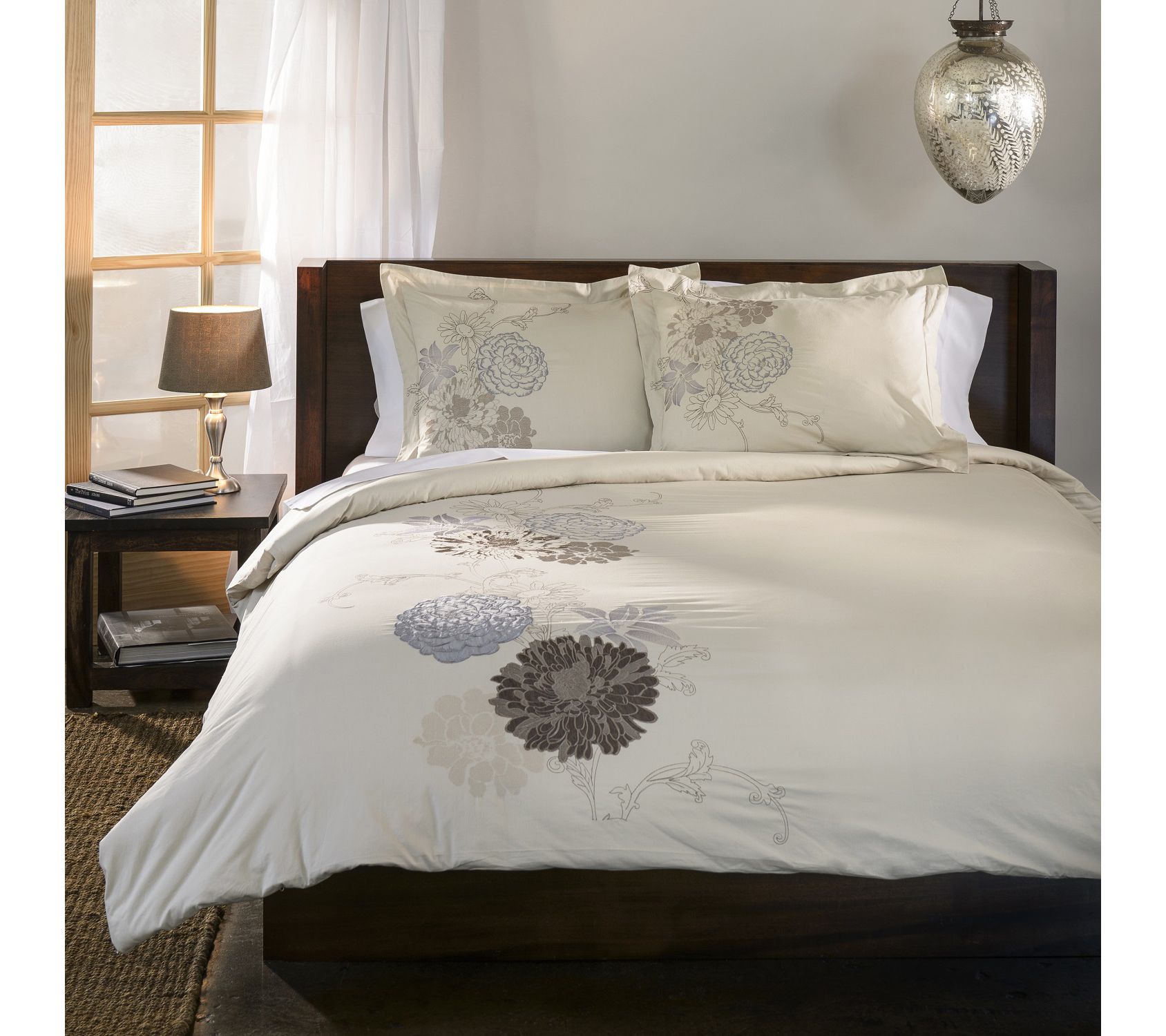 Superior 3-Piece Cotton Embroidered Duvet Cover,King/Cal.King