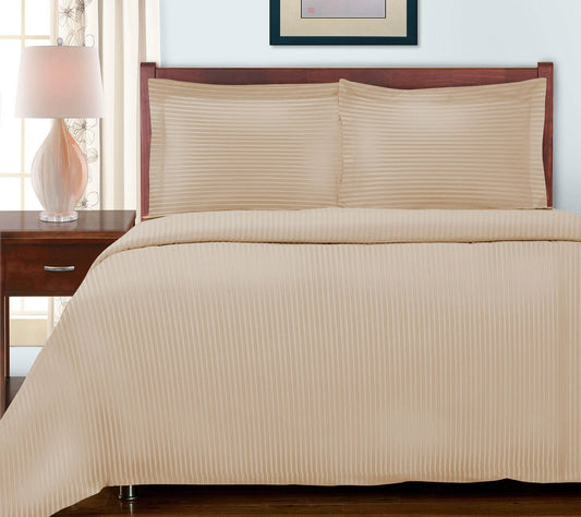 Superior 600TC Egyptian Cotton Stripe Duvet Covers, Full/Quee