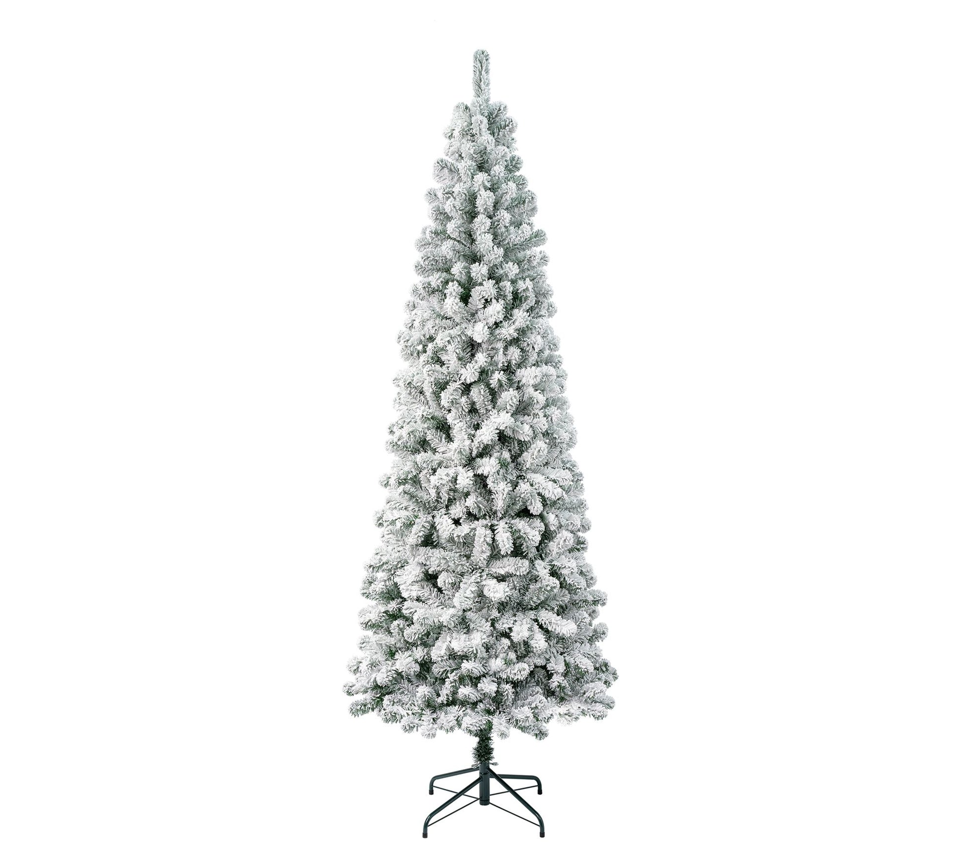 National Tree 7.5' Acacia Medium Flocked Tree