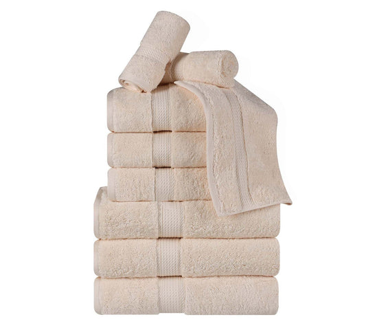 Superior Egyptian Cotton Plush Luxury Absorbent9-PC Towel Se