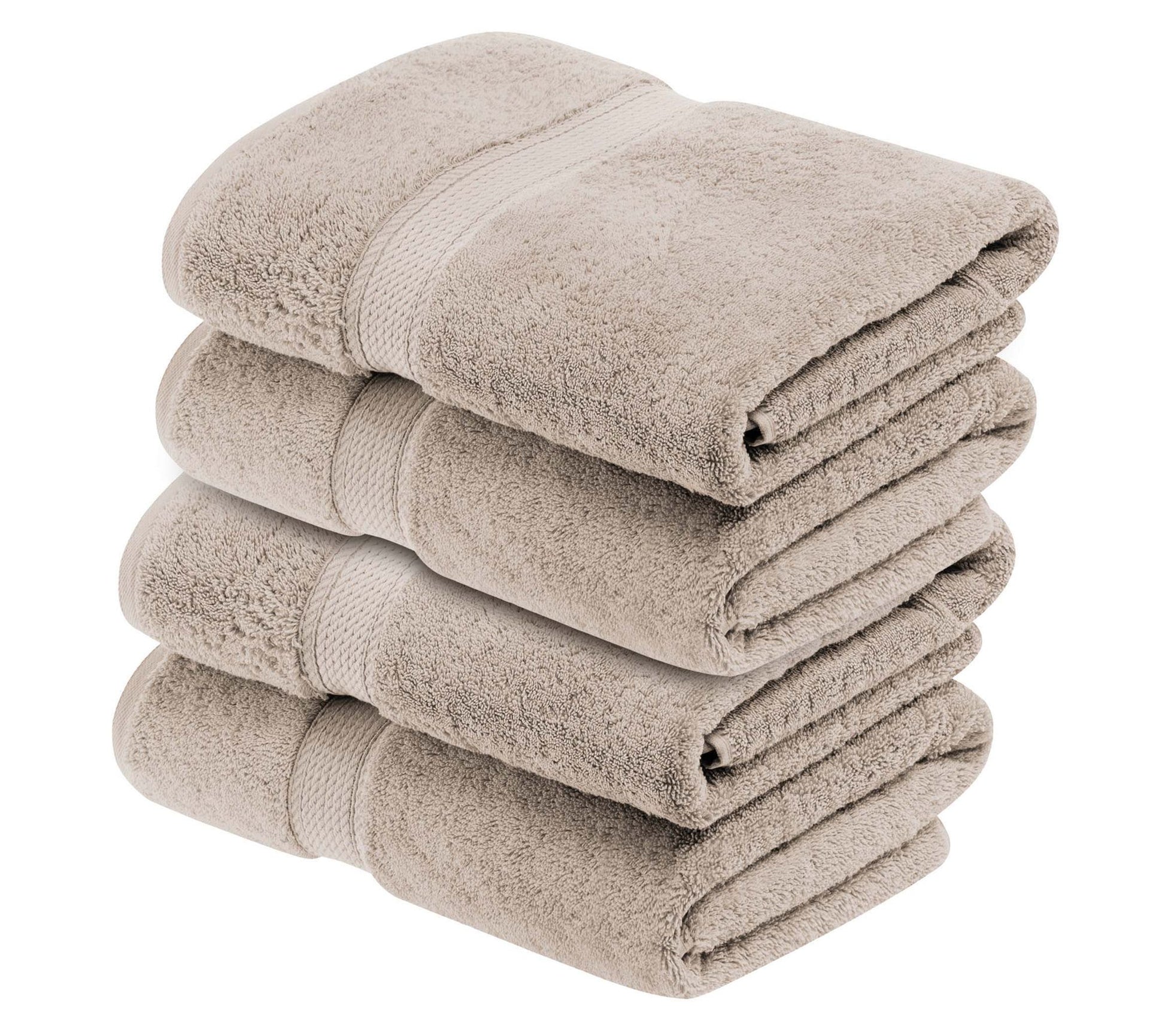 Superior Egyptian Cotton Plush Absorbent 4-PC Bath Towel Set