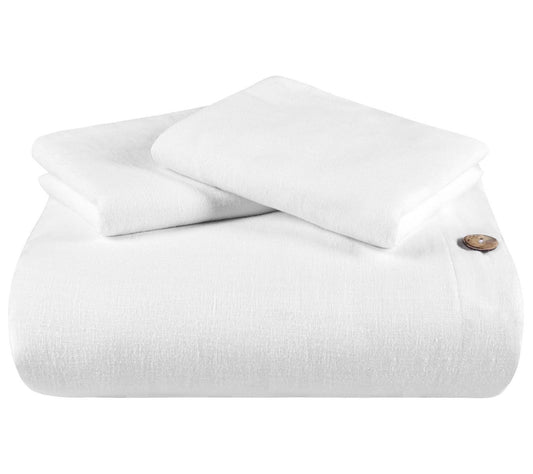 Superior Cotton Linen Blend 3-Piece Duvet CoverSet,F/Q