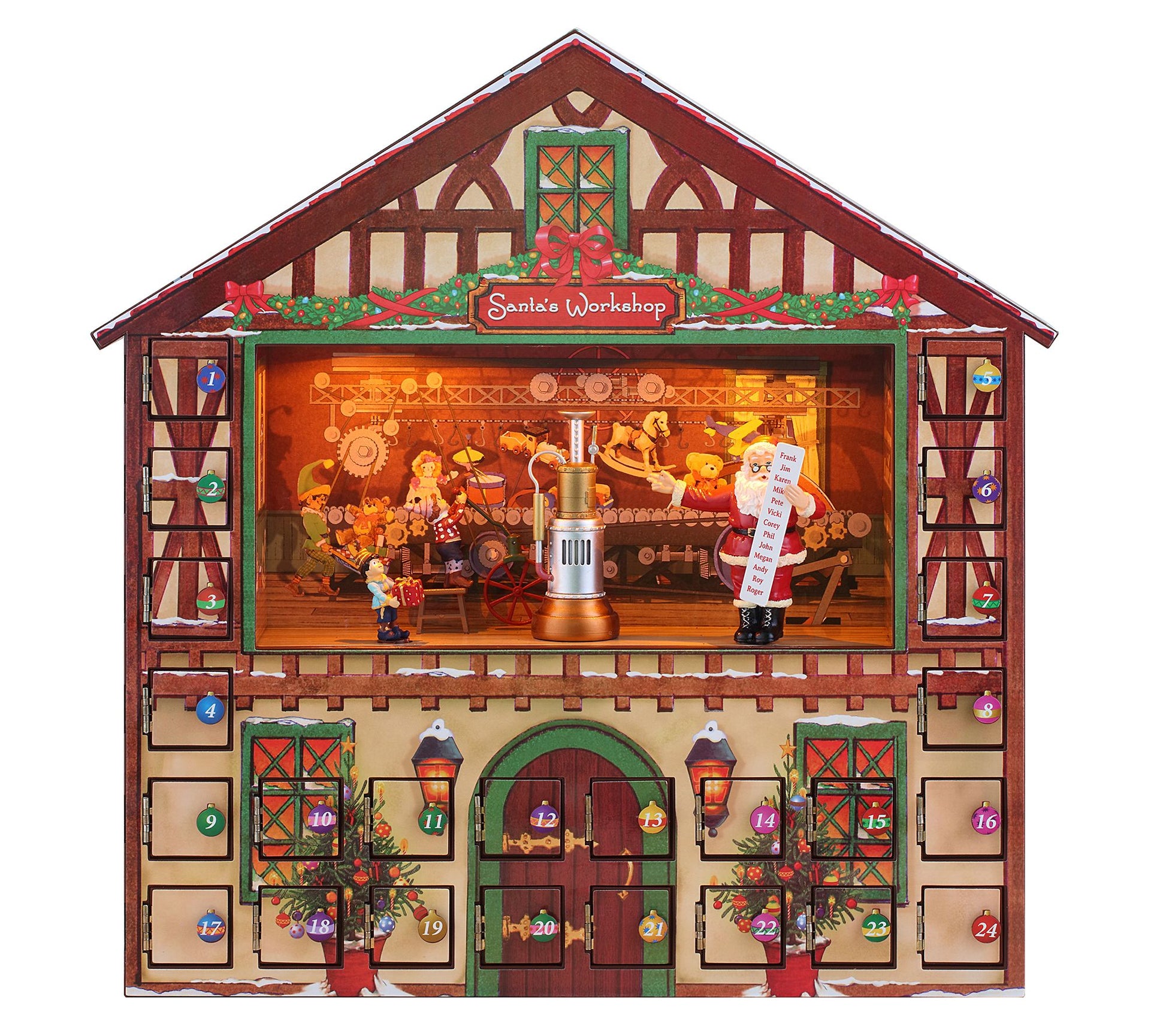 Mr. Christmas 16" Musical Santa's Workshop Advent Calendar