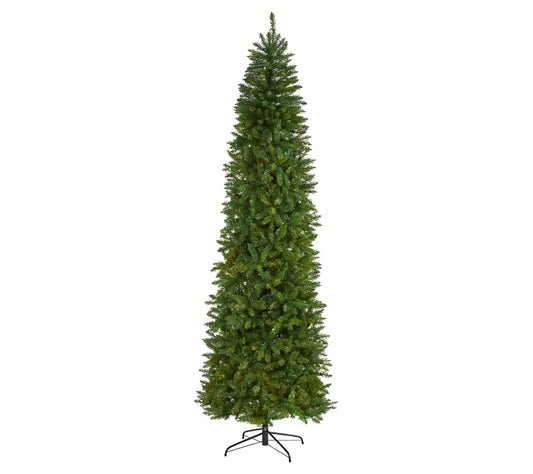 Nearly Natural 9' Slim Green Mountain Pine Christmas Tree