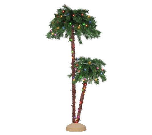 Puleo 3.5' & 6' Pre-Lit Double Trunk ArtificialPalm Tree