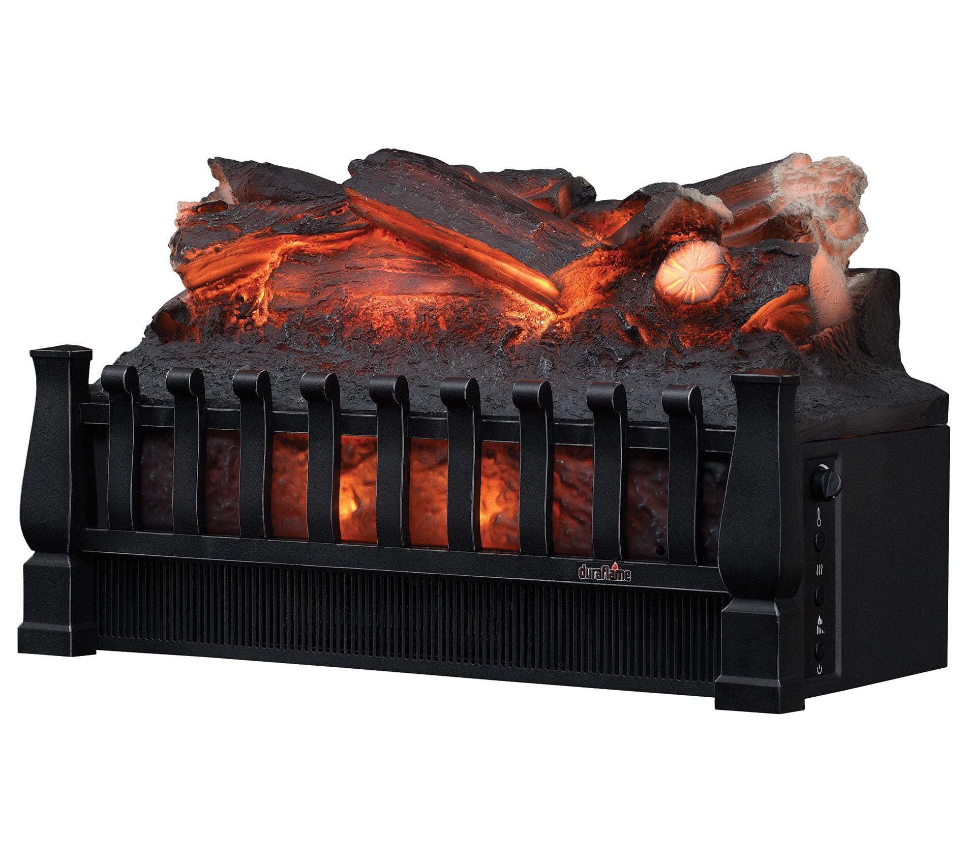 Duraflame Electric Log Set Heater w/ Antique Bl ack Grate
