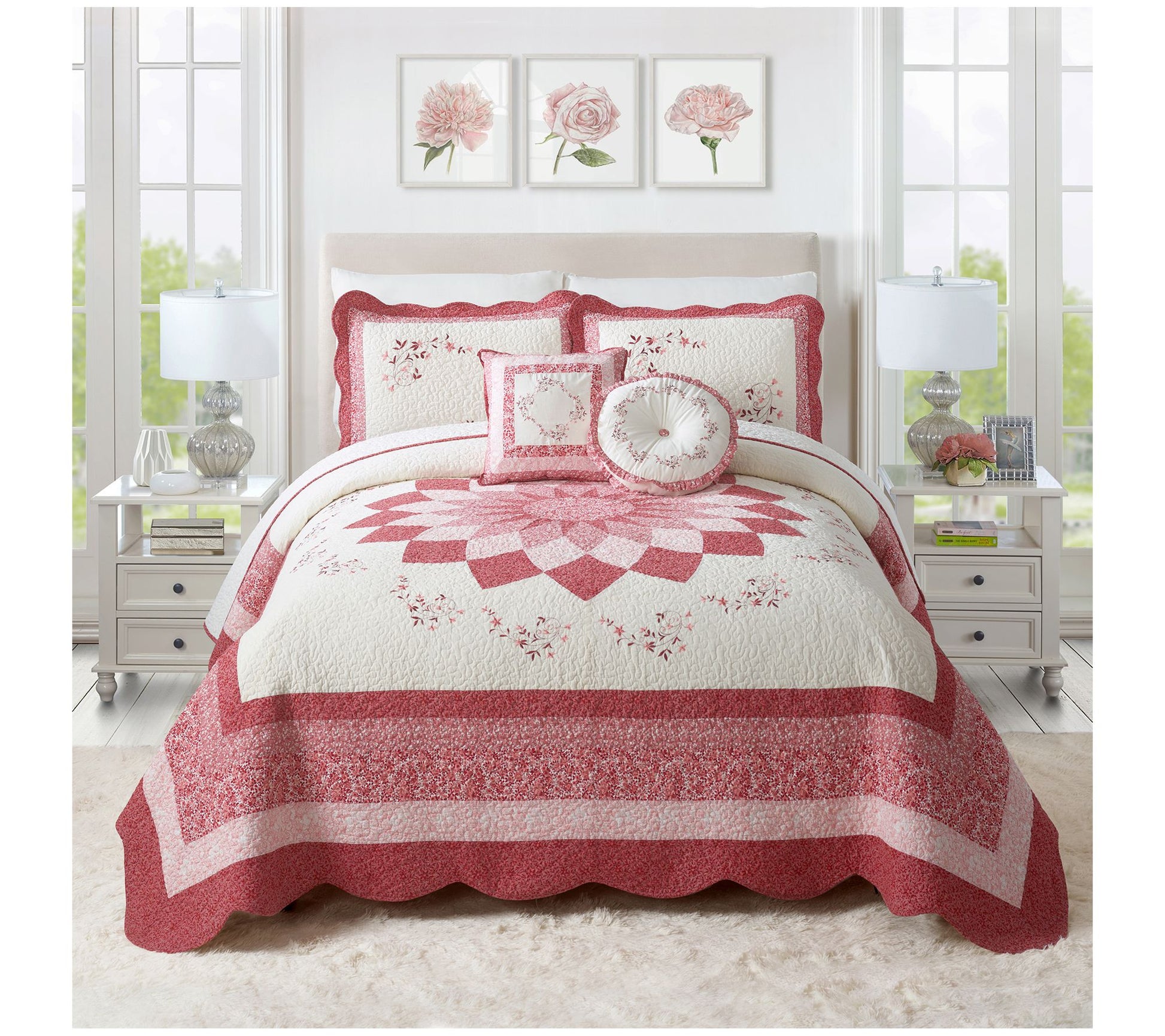 Modern Heirloom Caroline Embroidered Full/QueenBedspread