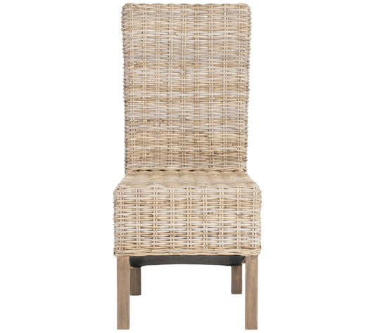 Baxton Studio Darielle Boucle Fabric and Brown Accent Chair