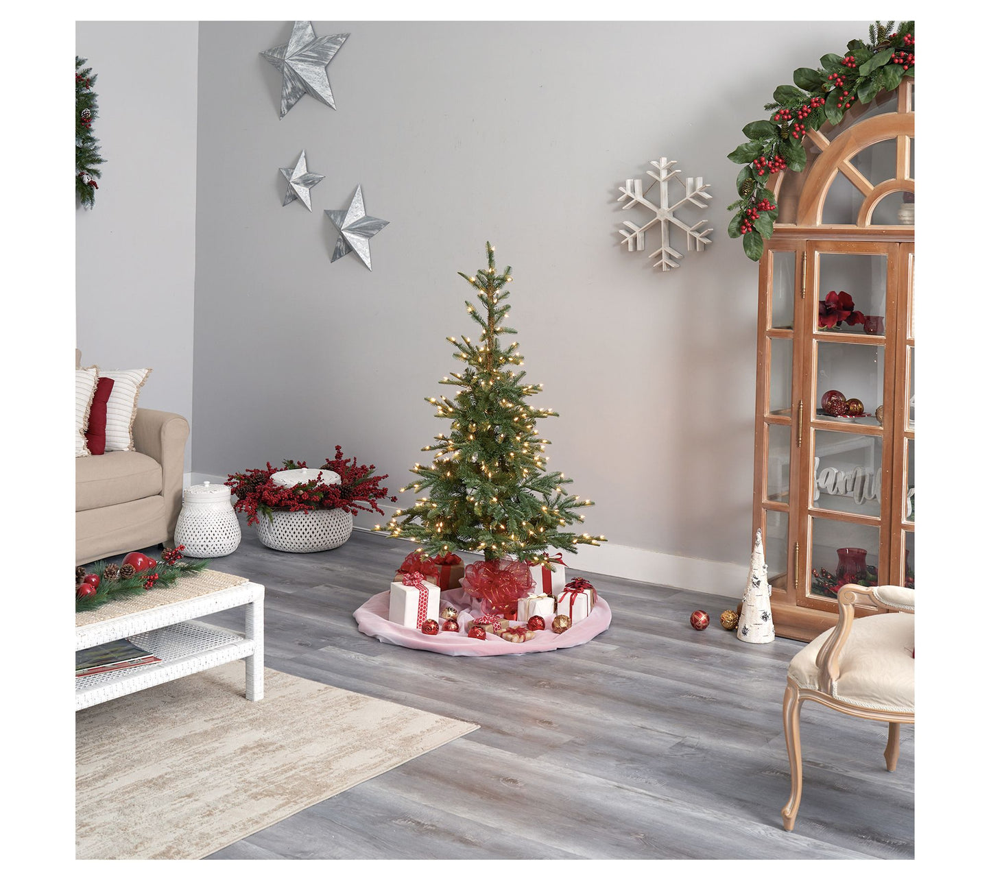 Nearly Natural 5' Layered Washington Faux Christmas Tree