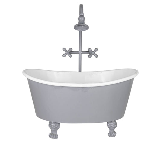 Foreside Home & Garden Antique Bathtub PlanterGray Metal
