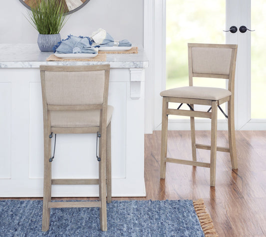 Linon Home Decor Kasey Pad Back Folding Counter Stool