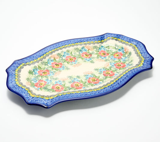 Lidia's Polish Pottery Hand Painted Medium Cezar Platter
