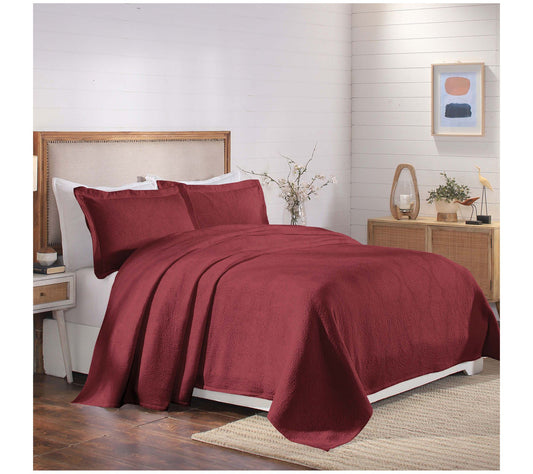 Superior Victory Cotton Matelasse Weave Bedspread Set- Twin
