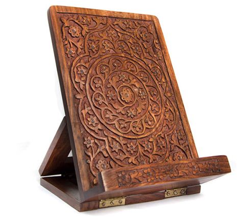 Matr Boomie Wooden Mandala Floral Cookbook Stand