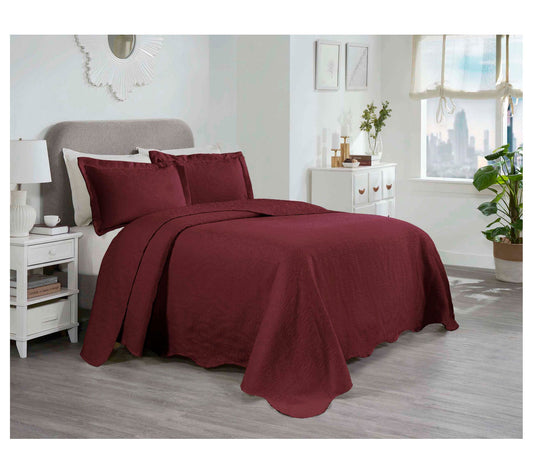Superior Aspen Cotton Blend Medium Weight Bedspread Set- Full