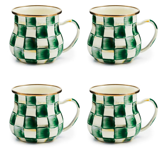 MacKenzie- Childs Set of 4 Enamel Mugs