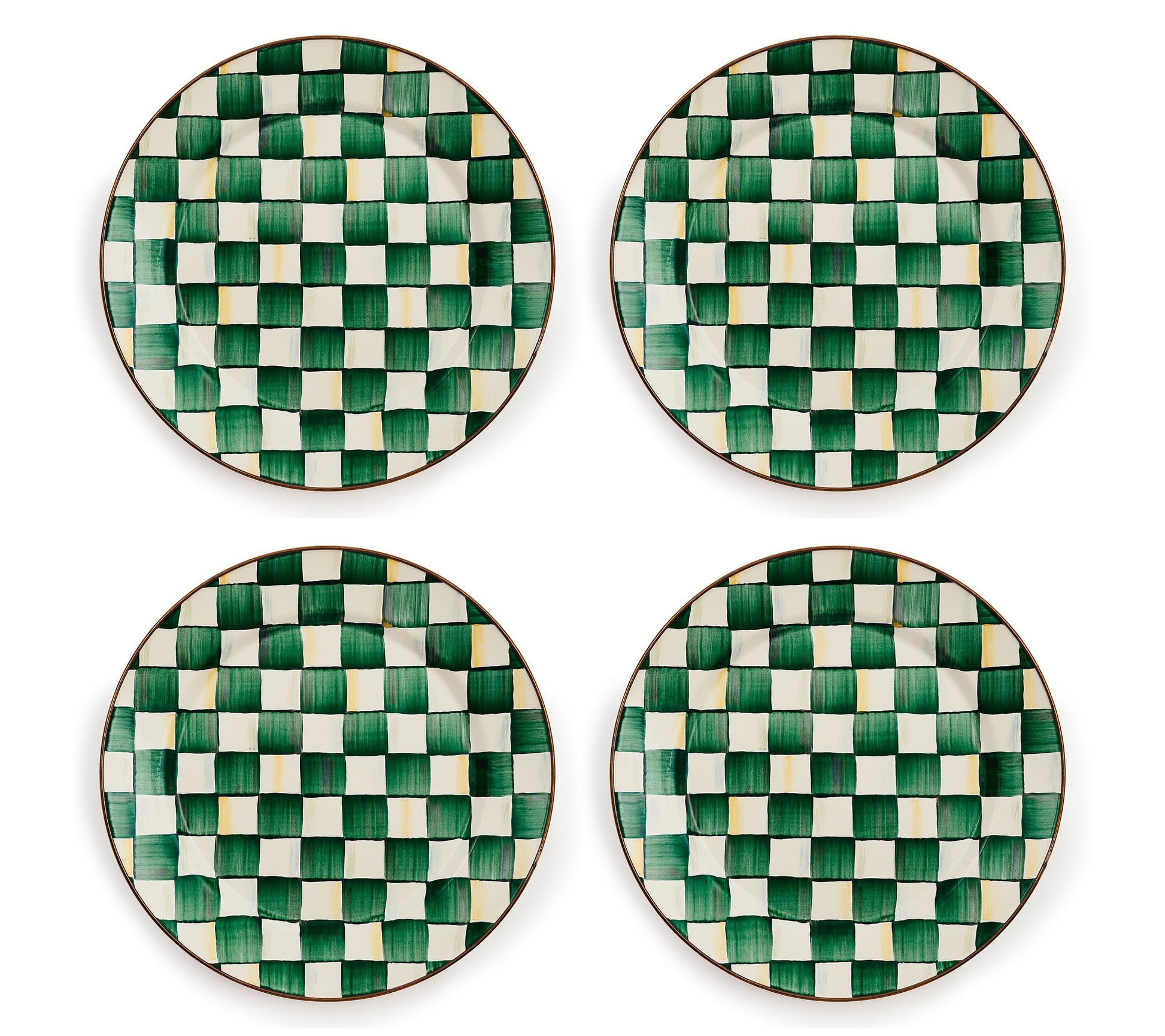 MacKenzie- Childs Set of 4 Enamel Chargers