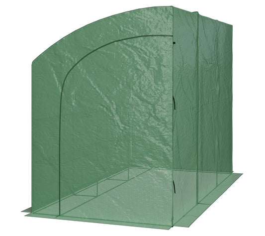Home Complete Lean To Greenhouse - 10x5x7 ft w/Roll Up Doors