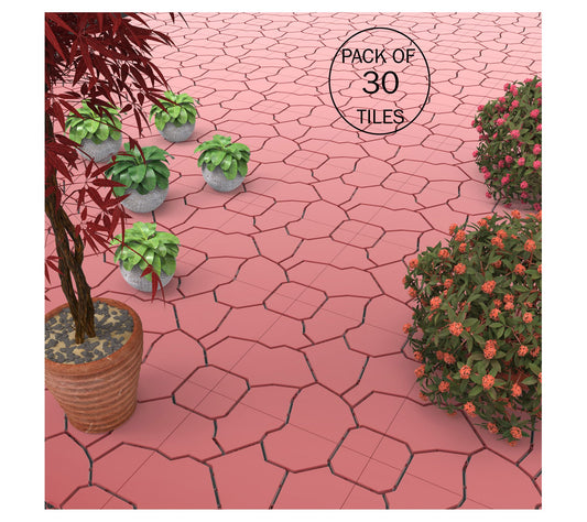 Pure Garden 30 Pack Deck Tiles for Balcony, Porch, and Garage