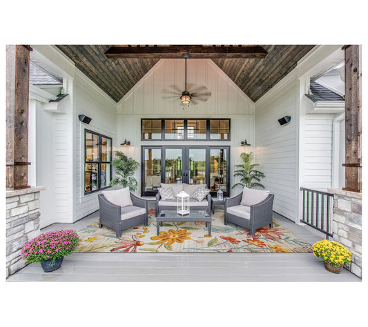 Linon Home Decor Indoor/Outdoor Washable Hanno7x9 ft Area Rug