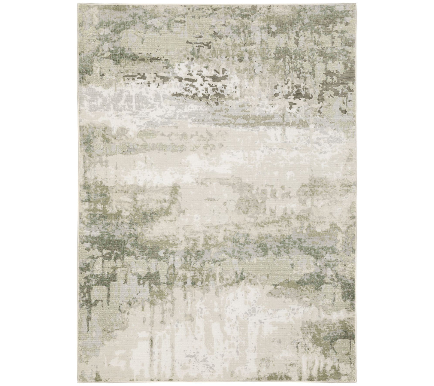 Linden Place Green Abstract Modern/Casual 5'3"x 7'6" Rug
