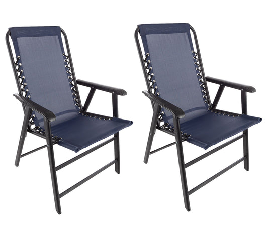 Pure Garden 2 Folding Camping Chairs Portable Lounge Chairs