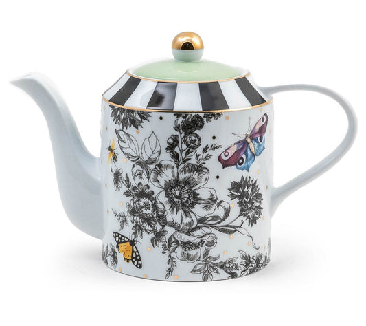 MacKenzie-Childs Butterfly Toile Teapot