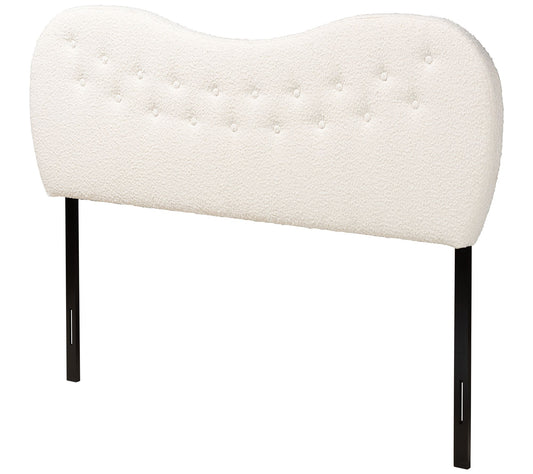 Baxton Studio Brantley Cream Boucle Fabric Queen Headboard
