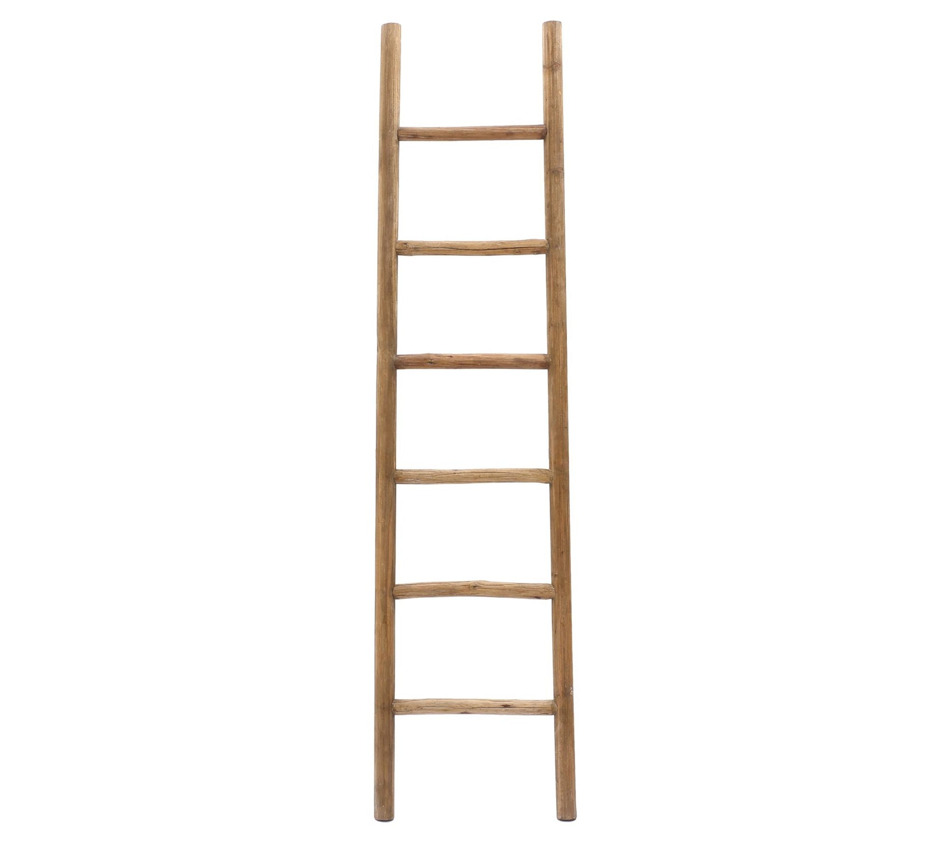 LuxenHome Rustic 6ft Decorative Blanket Ladder