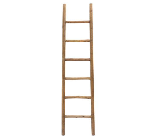 LuxenHome Rustic 6ft Decorative Blanket Ladder