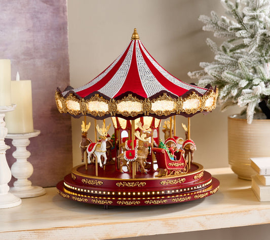 Mr. Christmas 16" Deluxe Crystal Animated Carousel