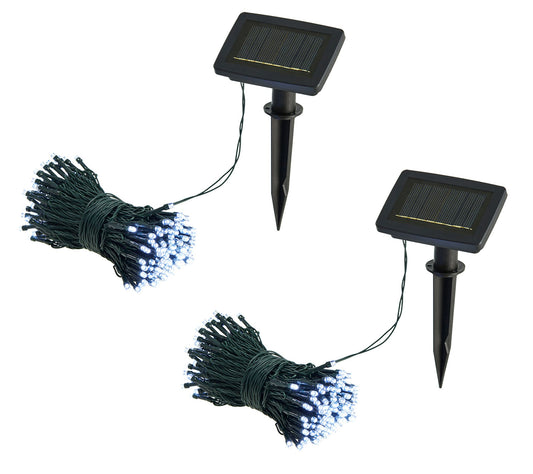 Glitzhome 72 Ft. Solar String Lights With 200 LED Lights S/2