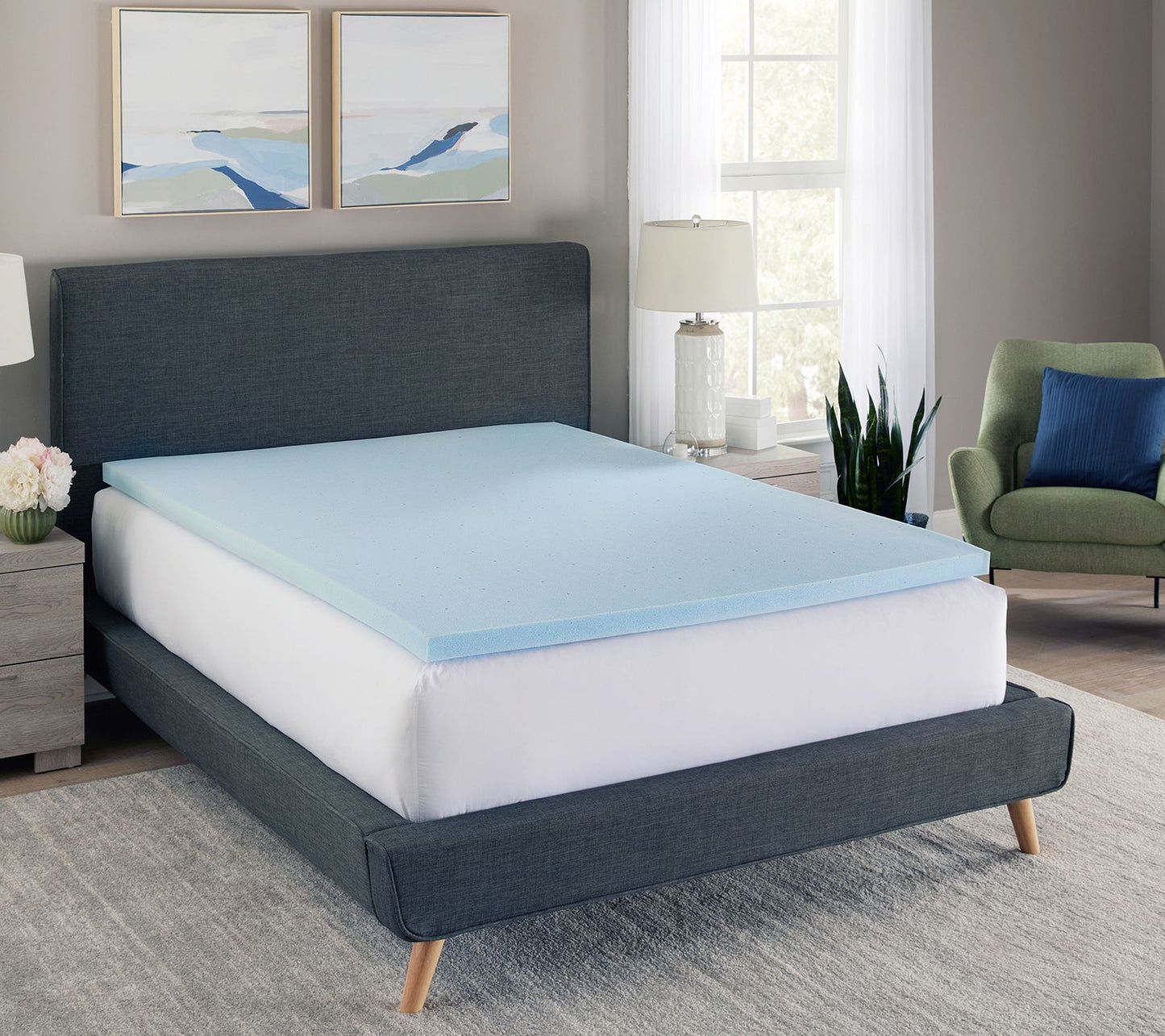 Bodipedic 2" Gel-Infused Memory Foam Mattress Topper, Cal King