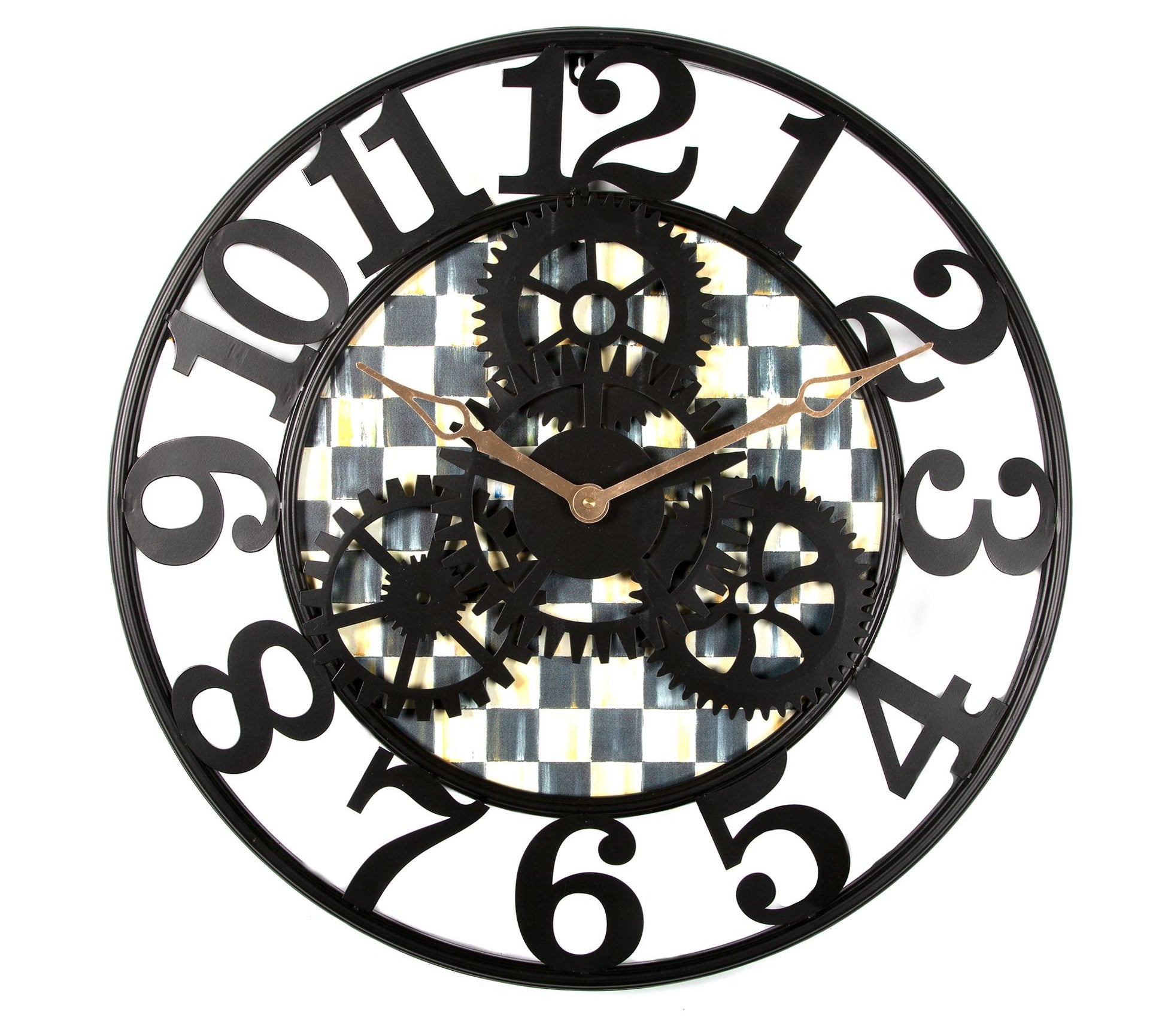 MacKenzie-Childs Courtly Check Small Farmhouse Wall Clock