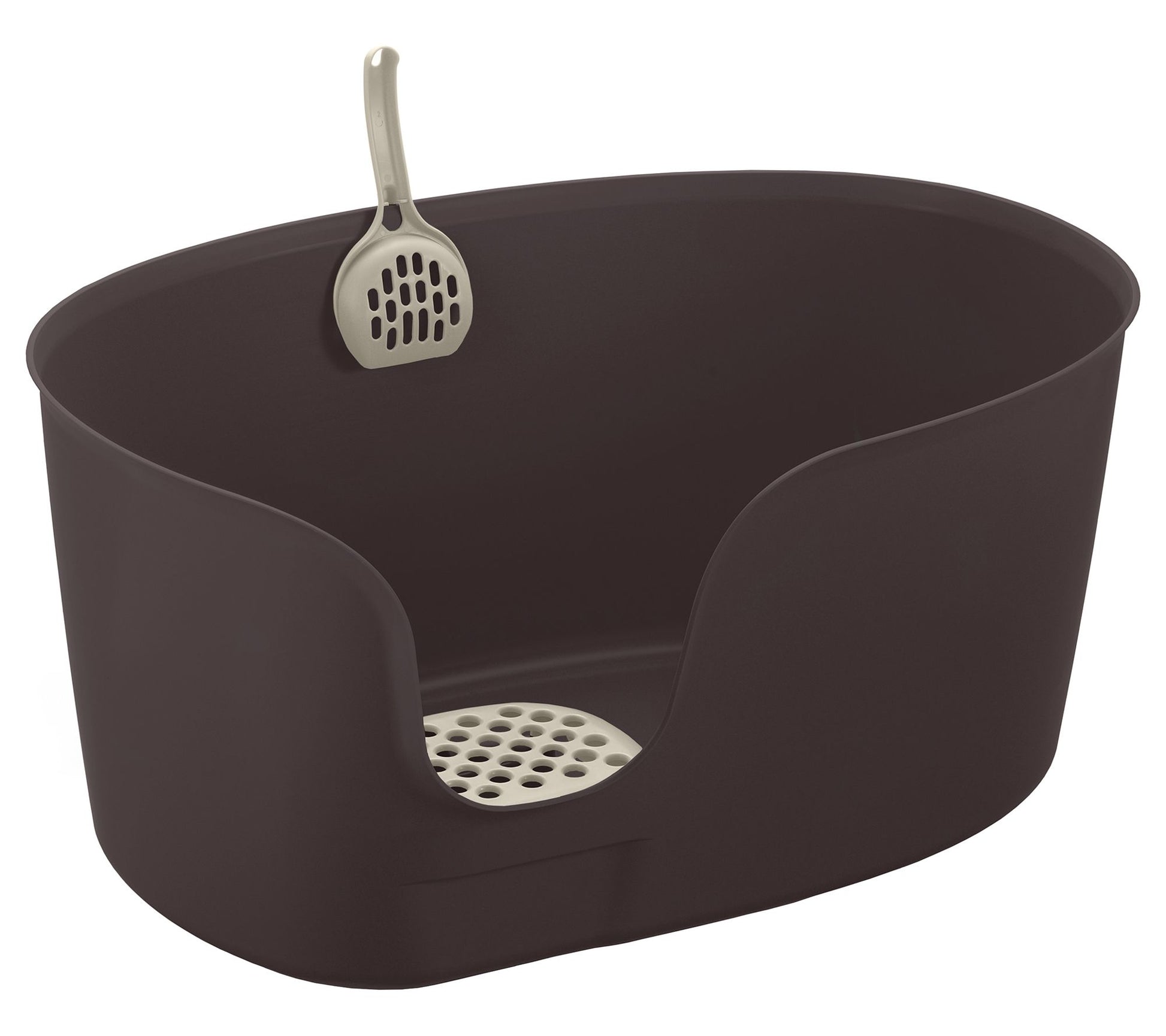 Richell PAW TRAX High Wall Cat Litter Box withScoop - XL
